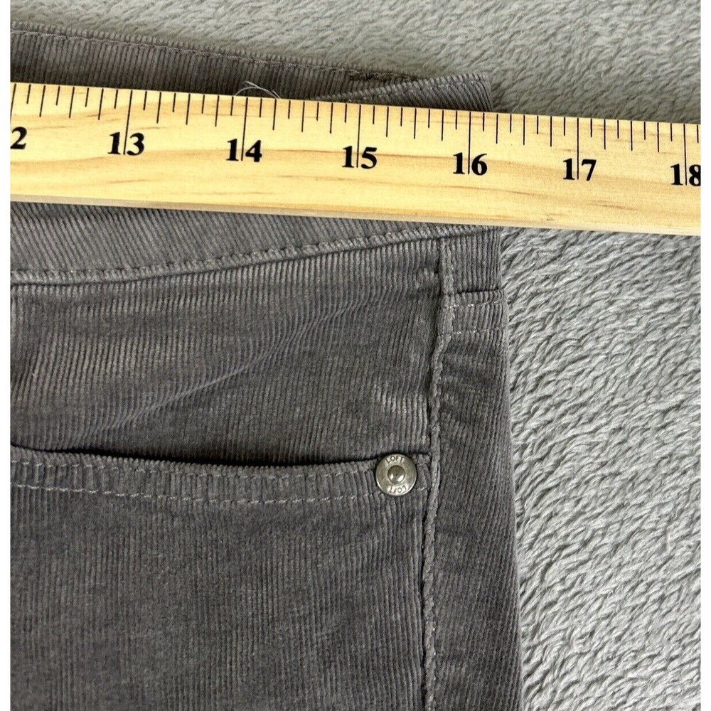 LOFT Womens 6 Gray Corduroy Curvy Skinny Stretch Pants Career Boho College Y2K - Picture 6 of 13